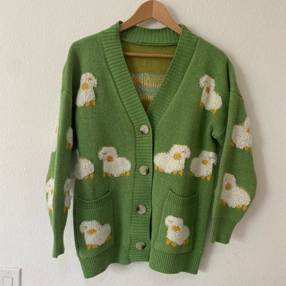 Sheep sweater - very Princess Di inspired.